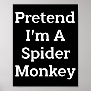 Kostüm Affe Spinne Verkleidung Lustiger Halloween Poster