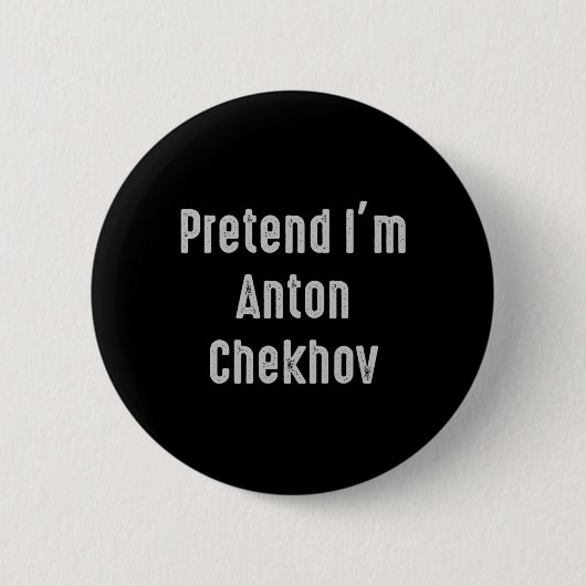 Kostüm Anton Tschechow einfach lustig Button (Vorderseite)