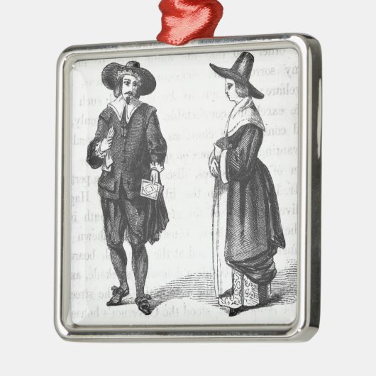 Kostüm der Pilger Ornament Aus Metall (Links)