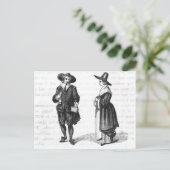 Kostüm der Pilger Postkarte (Stehend Vorderseite)