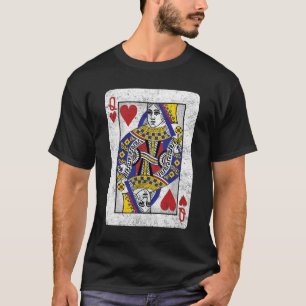 Kostüm der Poker-Bridge-Königin der Herzkarte T-Shirt