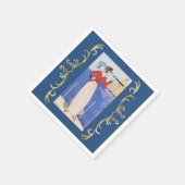 Kostüm der Yacht von George Barbier Square Serviette (Ecke)
