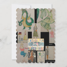 Kostüm-Entwurf: Eine Timelime Gruß-Karte