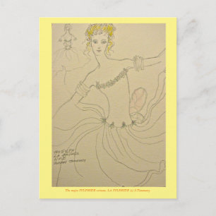 Kostüm für das Prinzip Sylphid im Ballett Postkarte