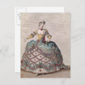 Kostüm für eine indische Frau Postkarte (Vorne/Hinten)