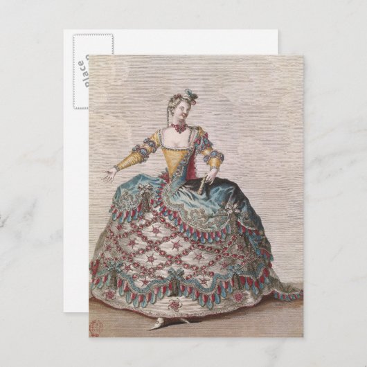 Kostüm für eine indische Frau Postkarte (Vorne/Hinten)