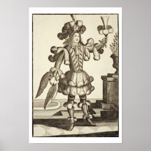 Kostüm für einen Feather Dealer, Pub von Gerard Va Poster