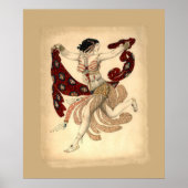 Kostüm für Kleopatra Ballett ~ 1909 von Leon Bakst Poster (Vorne)