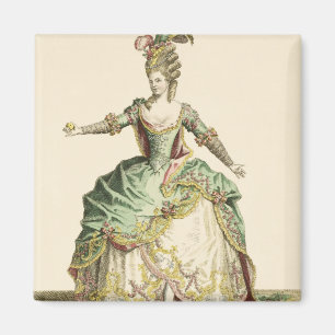 Kostüm für Venus in einigen Opern, graviert durc Magnet