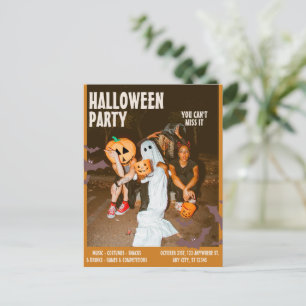 Kostüm Halloween-Party, Vintage editierbares Hallo Postkarte