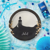 Kostüm Men Tuxedo Fett Schwarze Krawatte Brautpart Pappteller (Party)