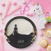 Kostüm Men Tuxedo Fett Schwarze Krawatte Brautpart Pappteller (Party)