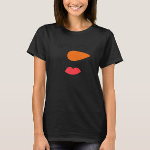 Kostüm mit einem Schneemann Gesicht Schneemann lac T-Shirt