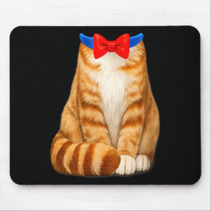 Kostüm orange Katze Damen tabby Schleife süß Mousepad
