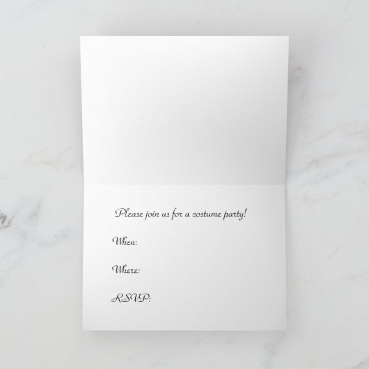 Kostüm-Party Einladung (Innenseite)