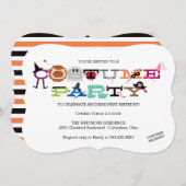 Kostüm Party Kid's Halloween-Party Einladung. Einladung (Vorne/Hinten)