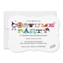 Kostüm Party Kid's Halloween-Party Einladung.