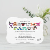 Kostüm Party Kid's Halloween-Party Einladung. Einladung (Stehend Vorderseite)