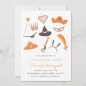 Kostüm Party Kindergeburtstag Party Halloween 2001 Einladung (Vorderseite)