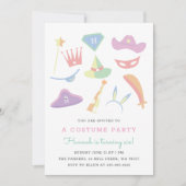 Kostüm Party Kindergeburtstag Party Rainbow 002 Einladung (Vorderseite)