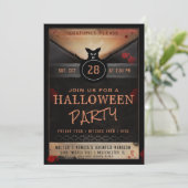 Kostüm-Party-laden gespenstisches Einladung (Stehend Vorderseite)