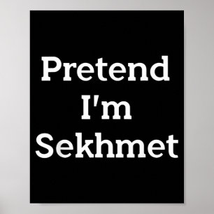 Kostüm Sekhmet lustig ägyptisches Halloween Poster