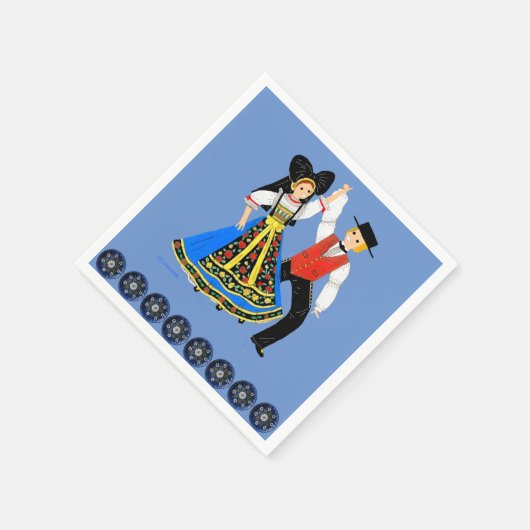 Kostüm Tradinel d'Alsace, Frankreich Serviette (Ecke)