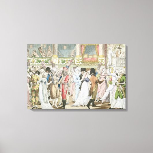 Kostümball an der Oper nach 1800 Leinwanddruck (Vorderseite)