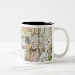 Kostümball an der Oper, nach 1800 Zweifarbige Tasse