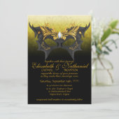 Kostümball-Hochzeits-Einladung Einladung (Stehend Vorderseite)