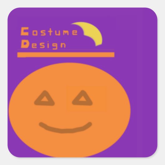 Kostümbildaufkleber Quadratischer Aufkleber (Vorderseite)