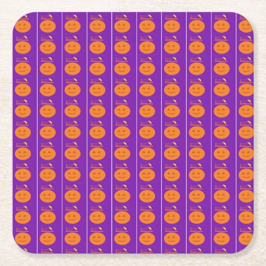 Kostümdesign Pumpkin Lila Paper Untersetzer (Vorderseite)
