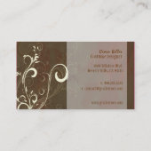 Kostümdesigner ~ Schokolade-Wirbel Visitenkarte (Rückseite)