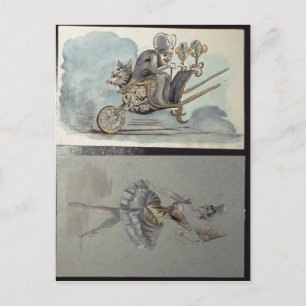 Kostümdesigns für das Ballett Postkarte