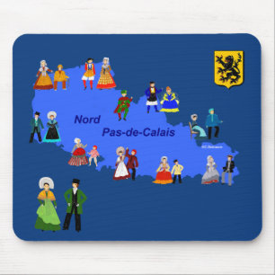 Kostüme aus Nord-Pas-de-Calais, Frankreich Mousepad