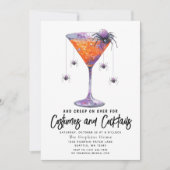 Kostüme & Cocktail Spider Erwachsene Halloween-Par Einladung (Vorderseite)