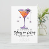 Kostüme & Cocktail Spider Erwachsene Halloween-Par Einladung (Stehend Vorderseite)
