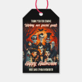 Kostüme Cocktails 50er Halloween Gefallen Siegel Geschenkanhänger (Vorderseite)