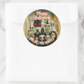 Kostüme Cocktails 50er Halloween Umschlag Aufklebe Runder Aufkleber (Tasche)