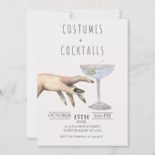 Kostüme + Cocktails Einladung für Erwachsene (Vorderseite)