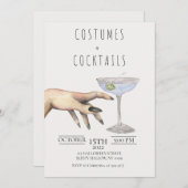 Kostüme + Cocktails Einladung für Erwachsene (Vorne/Hinten)