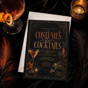 Kostüme & Cocktails Elegante Halloween-Party Einladung
