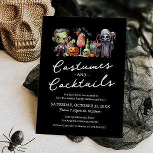 Kostüme & Cocktails Erwachsene Halloween-Party Einladung