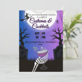 Kostüme & Cocktails Halloween - Einladung (Stehend Vorderseite)