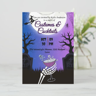Kostüme & Cocktails Halloween - Einladung