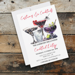 Kostüme & Cocktails Halloween-Party Aquarell Einladung