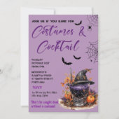 Kostüme & Cocktails Halloween-Party Einladung (Vorderseite)