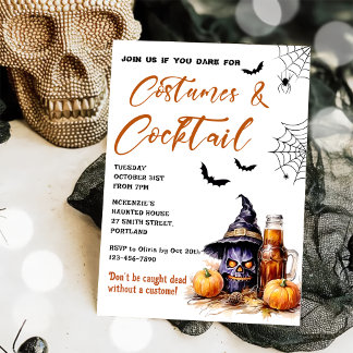 Kostüme & Cocktails Halloween-Party Einladung