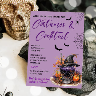 Kostüme & Cocktails Halloween-Party Einladung