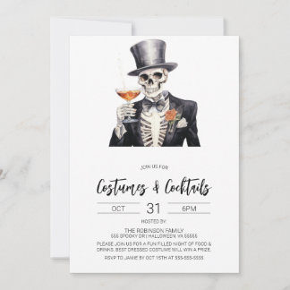 Kostüme & Cocktails Halloween-Party Einladung